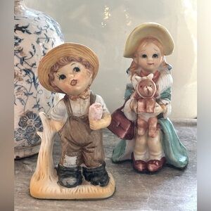 Vintage Arnart 5th Ave Figurines. Young Folks Hand painted | Buy Him-Get Her 50s